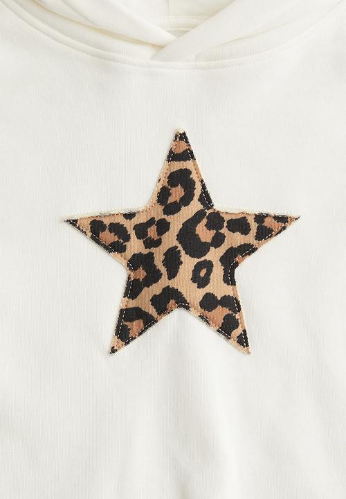 H&M - Printed hoodie - white/star