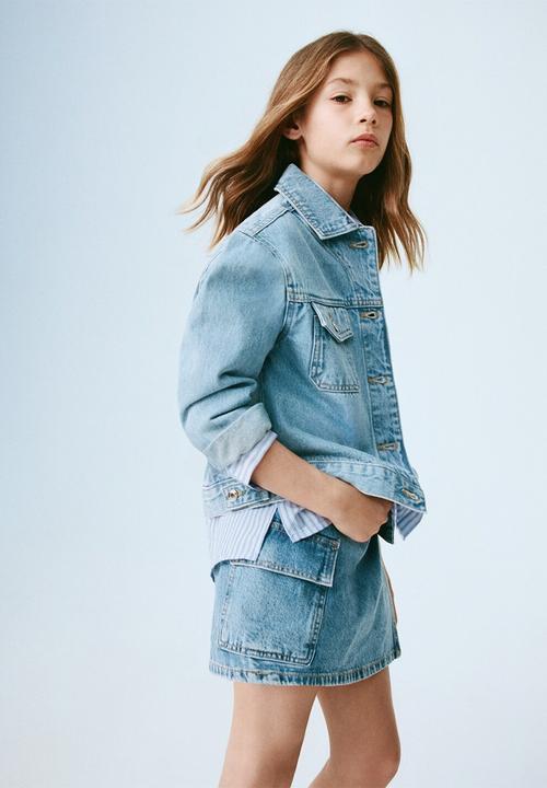 MANGO - Skirt skort - open blue