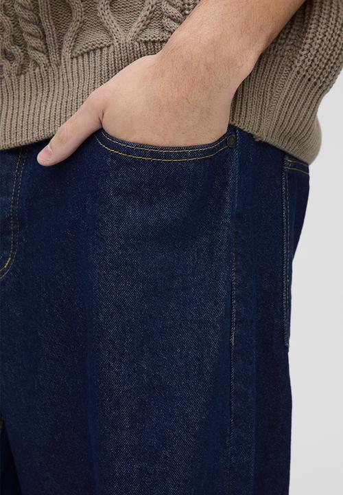 boohooMAN - Baggy Rigid Washed Jeans - Indigo