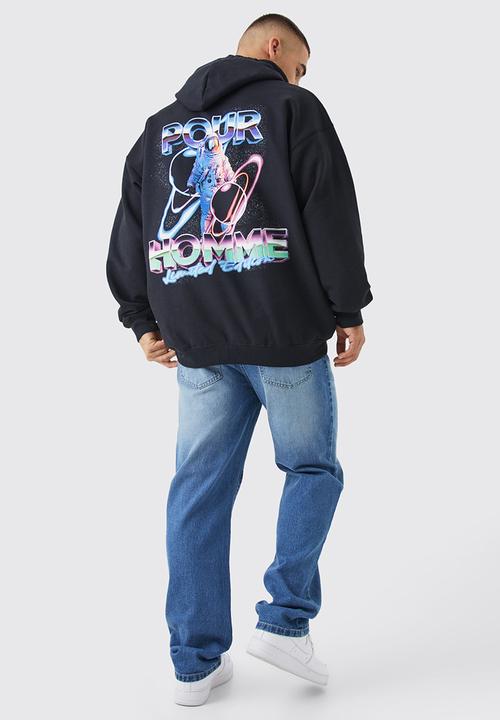 boohooMAN - Relaxed Rigid Washed Jeans - Mid Blue