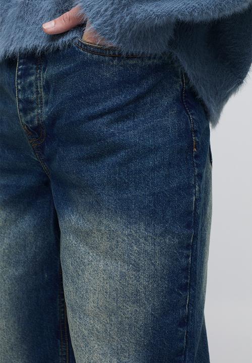 boohooMAN - Relaxed Rigid Jean - Vintage Blue
