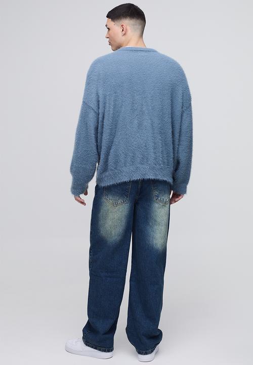 boohooMAN - Relaxed Rigid Jean - Vintage Blue