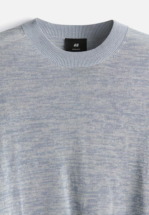 H&M - Regular fit fine-knit T-shirt - grey marl