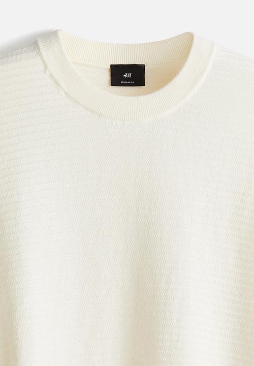 H&M - Regular fit textured-knit jumper - cream
