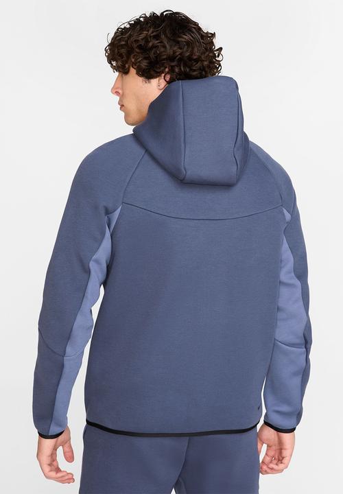 M Nk Tch Flc Fz Wr Hoodie - Thunder Blue/Diffused Blue/Black