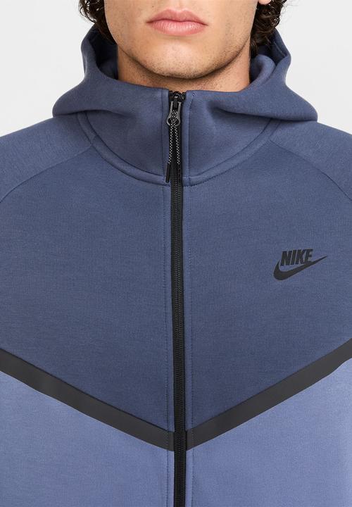 M Nk Tch Flc Fz Wr Hoodie - Thunder Blue/Diffused Blue/Black