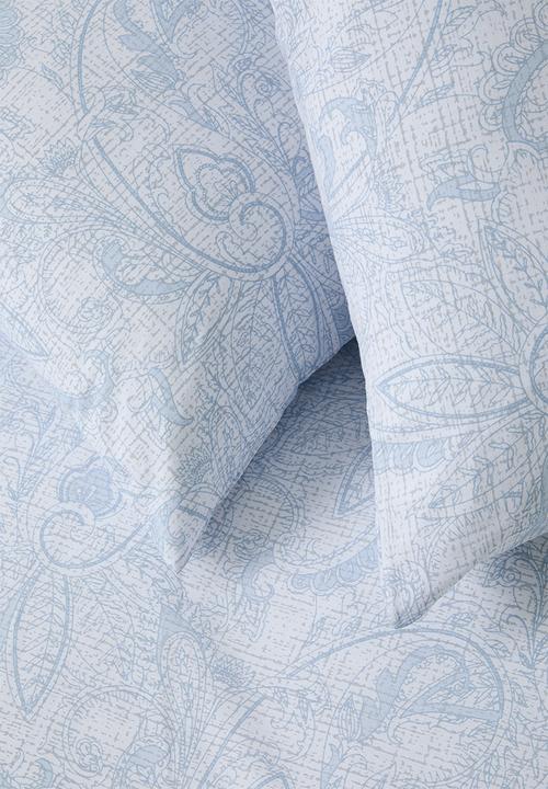 Horrockses - Paisley Texture Duvet Set - Blue