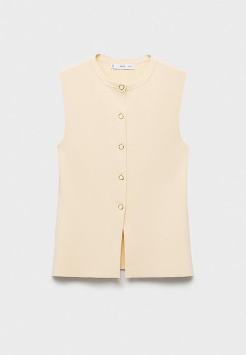 MANGO - Vest Matilda - Light Beige