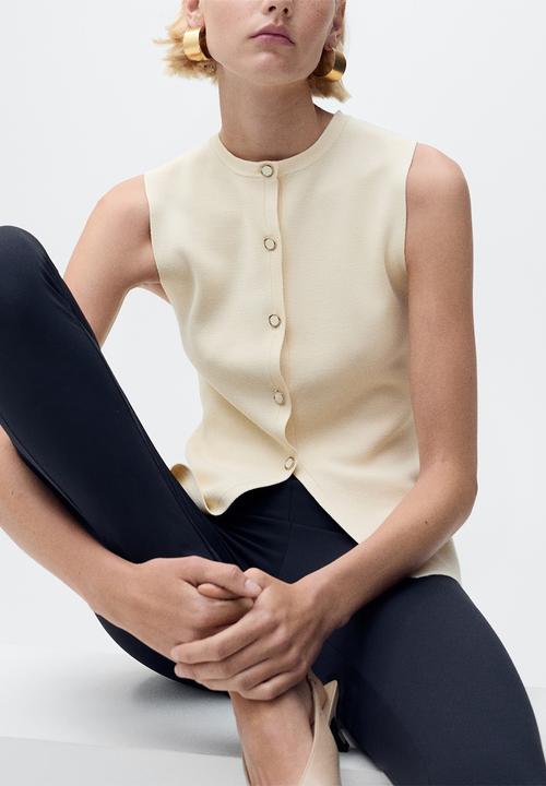 MANGO - Vest Matilda - Light Beige