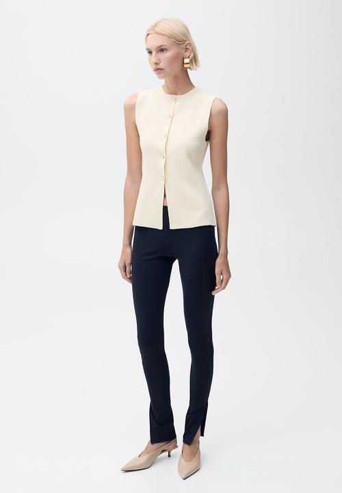 MANGO - Vest Matilda - Light Beige