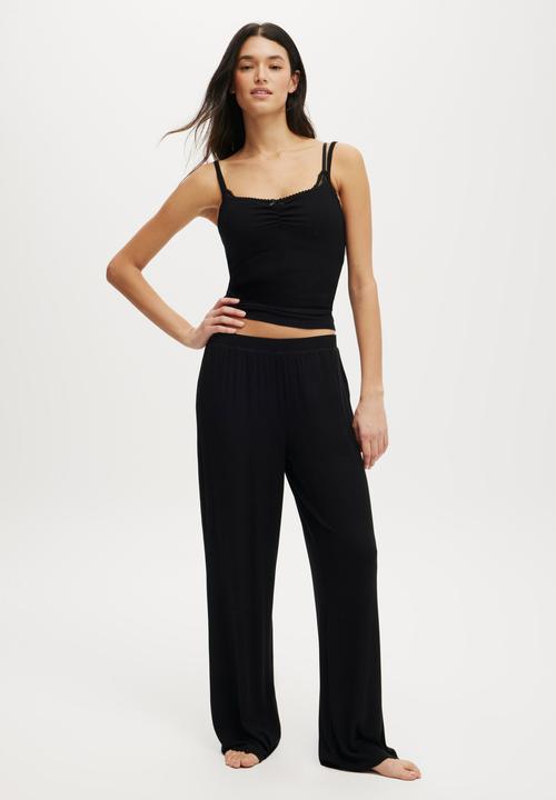 Cotton On - Sleep Recovery Wide Leg Pant - Black