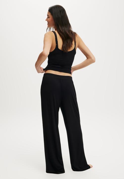 Cotton On - Sleep Recovery Wide Leg Pant - Black