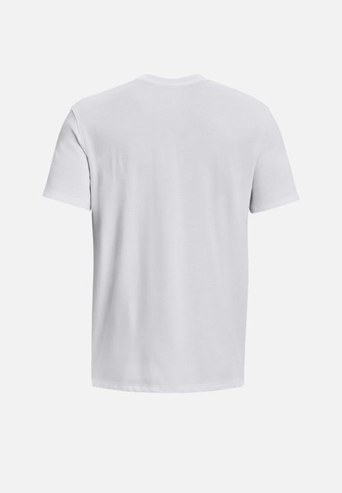 Under Armour - UA  Logo emb heavyweight short sleeve tee- white & black