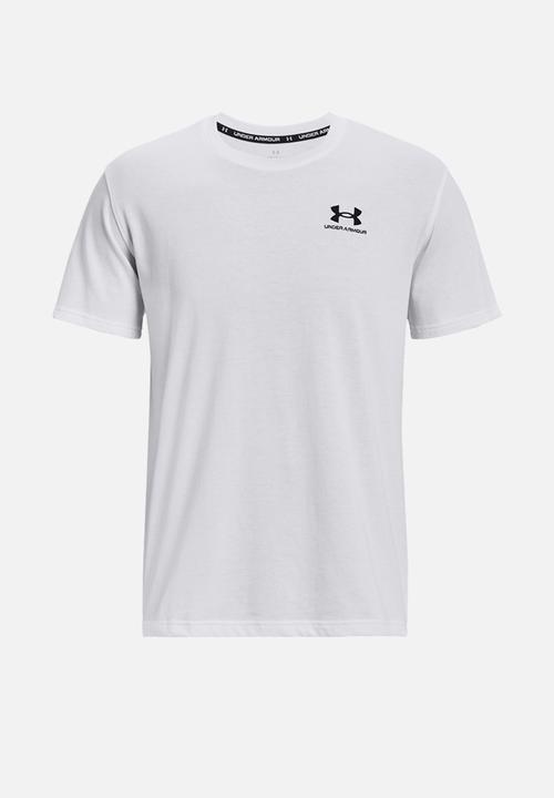 Under Armour - UA  Logo emb heavyweight short sleeve tee- white & black