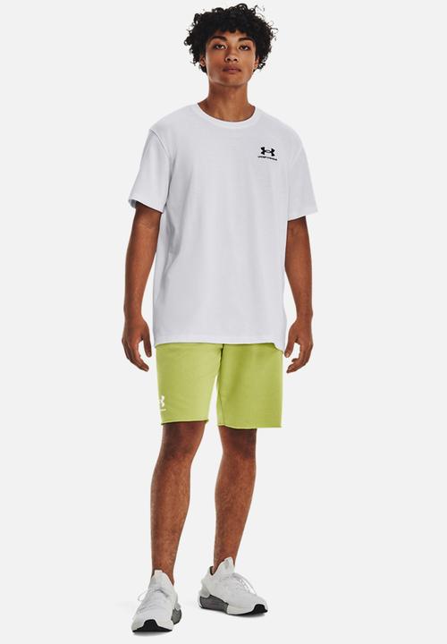 Under Armour - UA  Logo emb heavyweight short sleeve tee- white & black