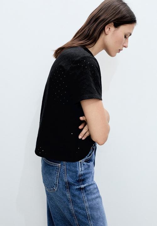 MANGO - T-shirt Jazmin - Black