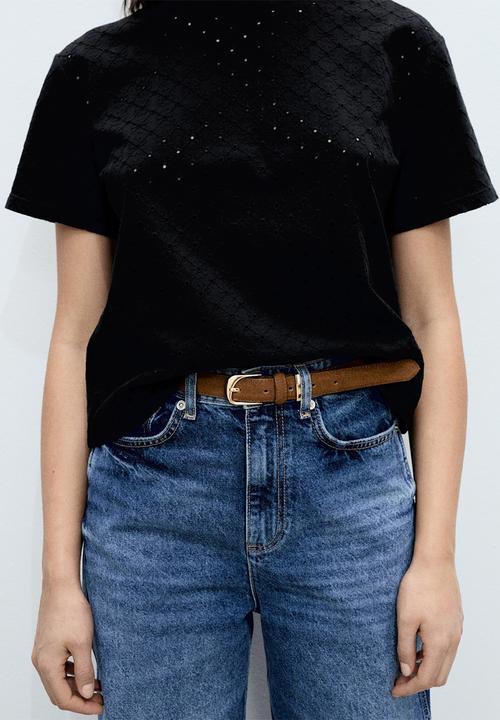 MANGO - T-shirt Jazmin - Black