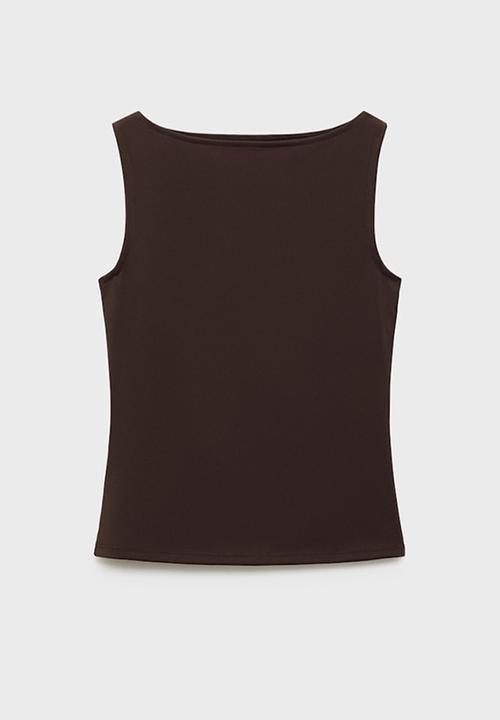 MANGO - Top Tecla - Dark Brown