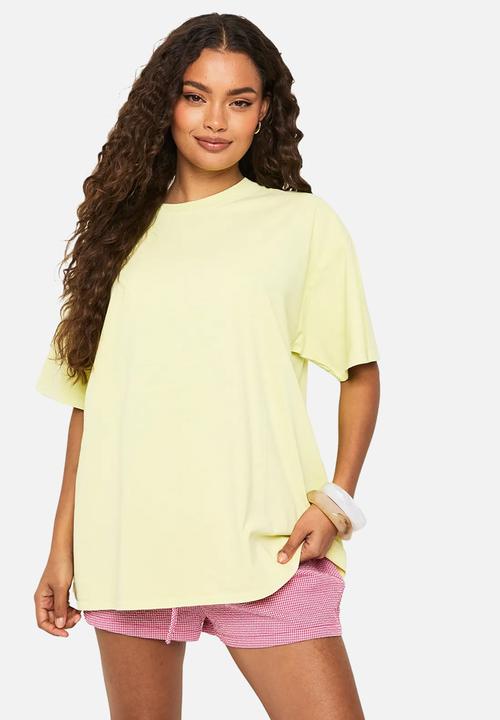 boohoo - Spicy marg overdye back print oversized T-shirt - lime