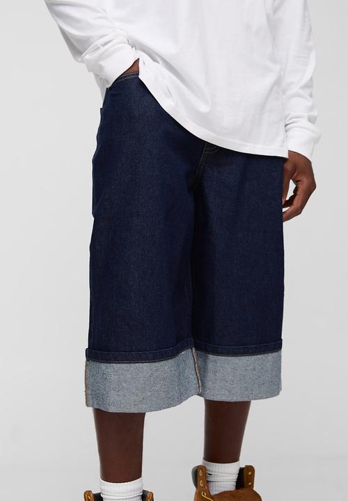 boohooMAN - Turn Up Parachute Jorts - Indigo