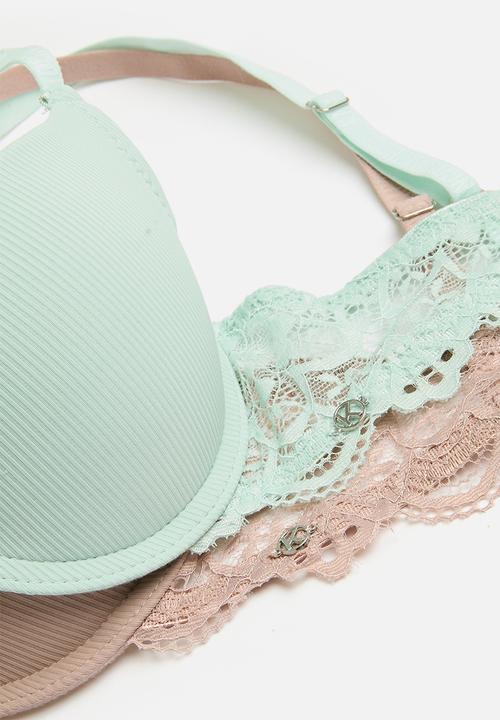 KANGOL - 2 Pack T-shirt bra - harbour green & mocca