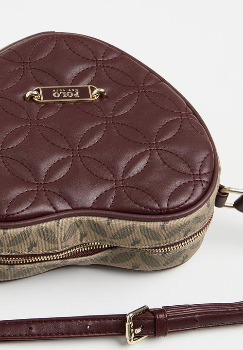 POLO - Madison heart crossbody bag - garnet