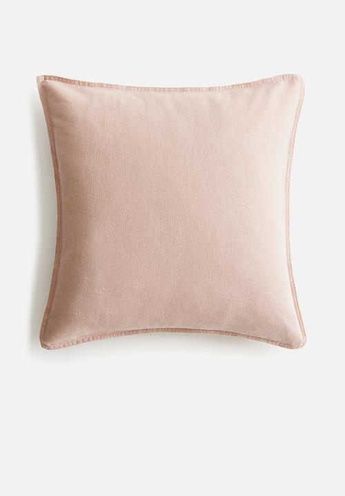 Linen-blend cushion cover - dusty pink 