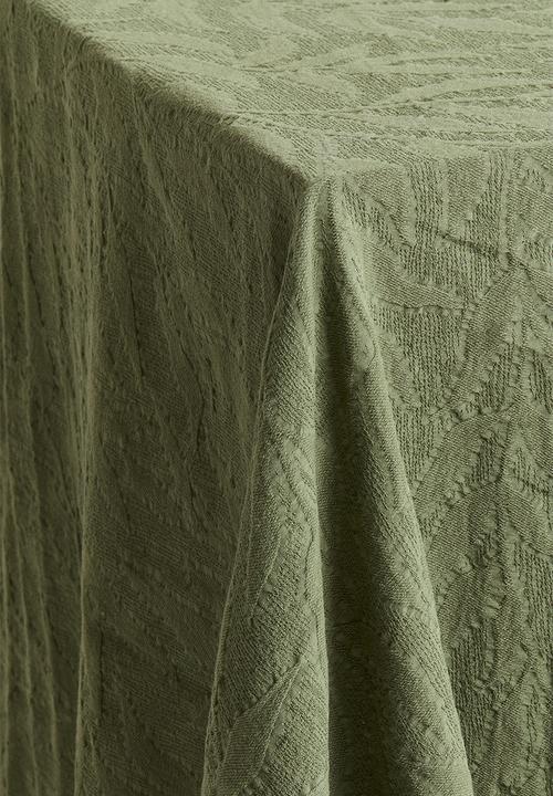 H&M - Jacquard-weave tablecloth - dusty khaki green