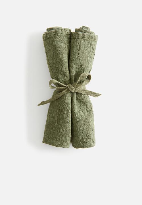 H&M - 2-Pack cotton napkins - khaki green