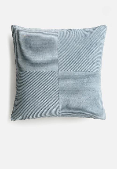 Corduroy cushion cover - light blue