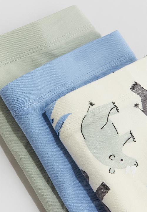 H&M - 5-Pack trunks - blue/elephants 