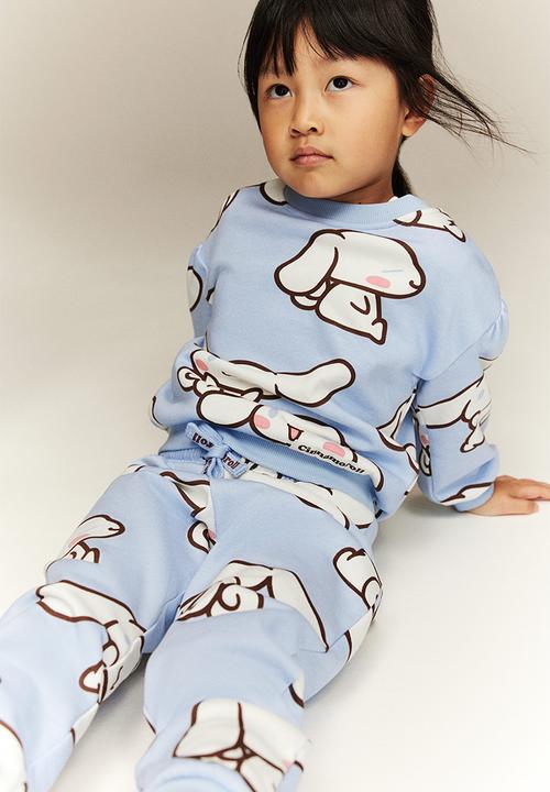 H&M - Printed sweatshirt joggers - light blue/cinnamoroll 