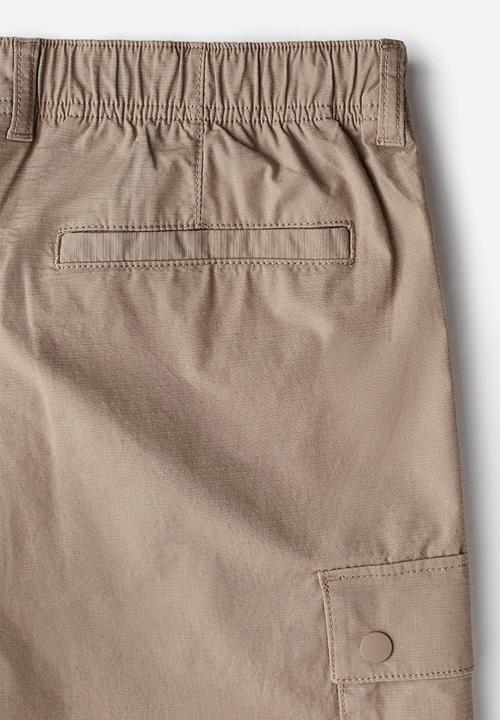 H&M - Slim fit ripstop cargo trousers - dark beige