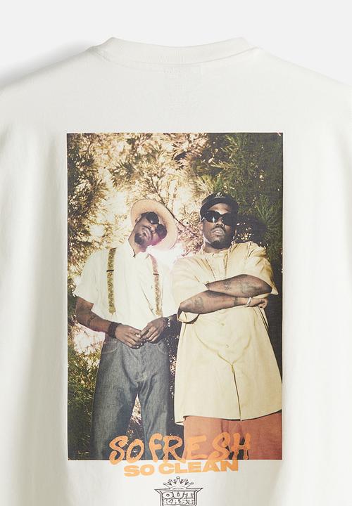H&M - Oversized fit T-shirt - cream outkast