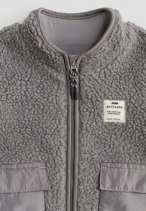 H&M - Teddy jacket - grey