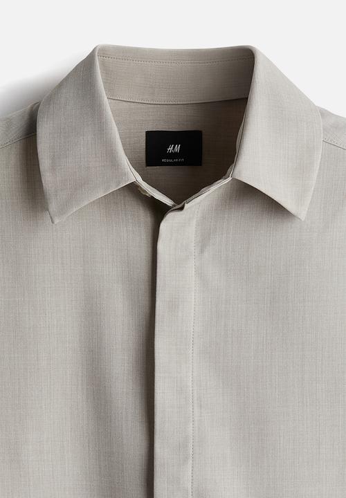 H&M - Regular fit shirt - greige