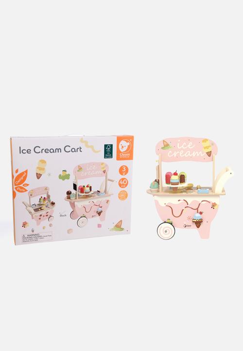 Greenbean Learning - Pretend & play wooden ice cream cart 40pcs - multi