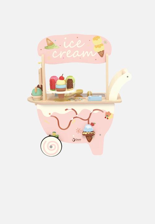 Greenbean Learning - Pretend & play wooden ice cream cart 40pcs - multi