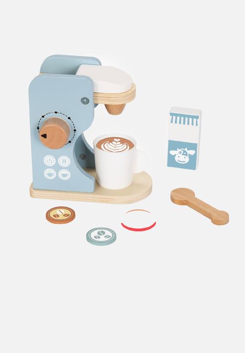 Greenbean Learning - Pretend & play wooden coffee maker set 8pcs - multi