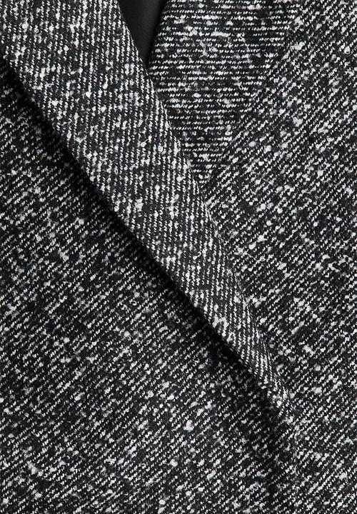 H&M - Double-breasted coat - black marl