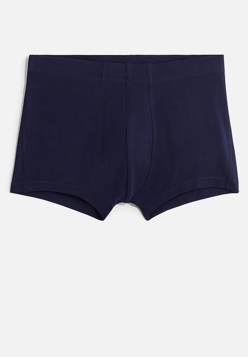 H&M - 3-Pack short cotton trunks - navy blue