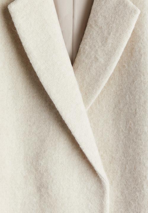 H&M - Double-breasted coat - cream