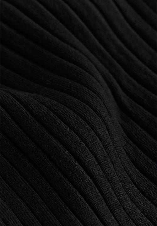 H&M - Rib-knit bodycon dress - black