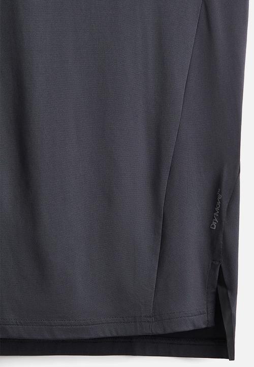 H&M - Regular fit sports top with drymove™ - dark grey 