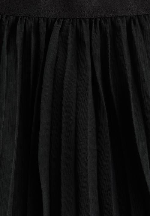 H&M - Plissé chiffon skirt - black