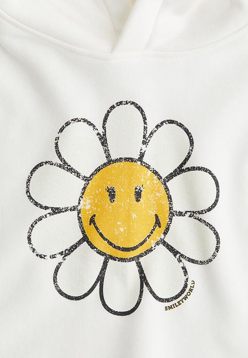 H&M - Oversized printed hoodie - white/smileyworld® 