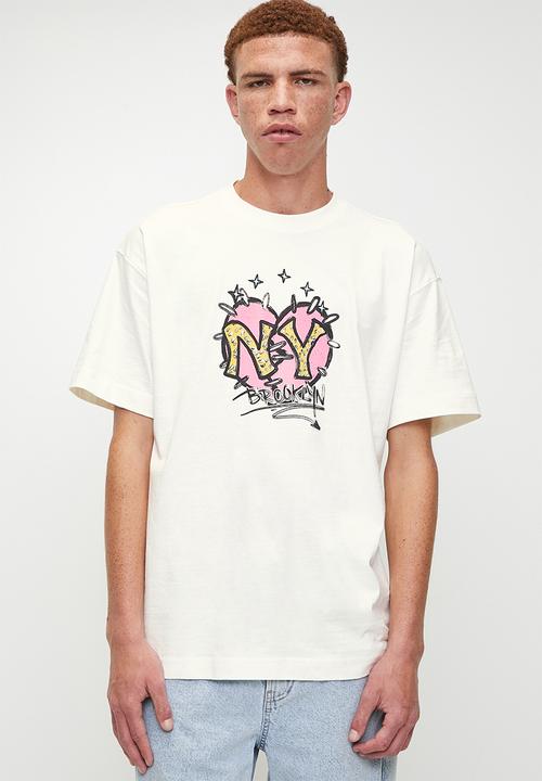 Cotton On - Box Fit Graphic T-Shirt - Vintage White/NY Cupid Love