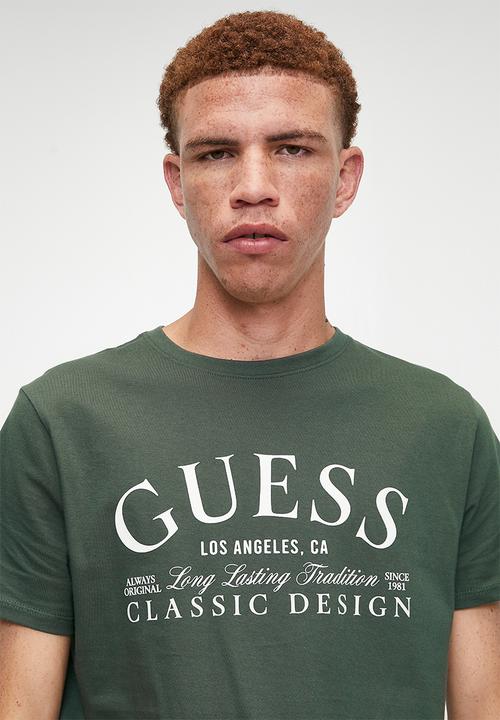 GUESS - Short sleeve guess classic tee - jungle green
