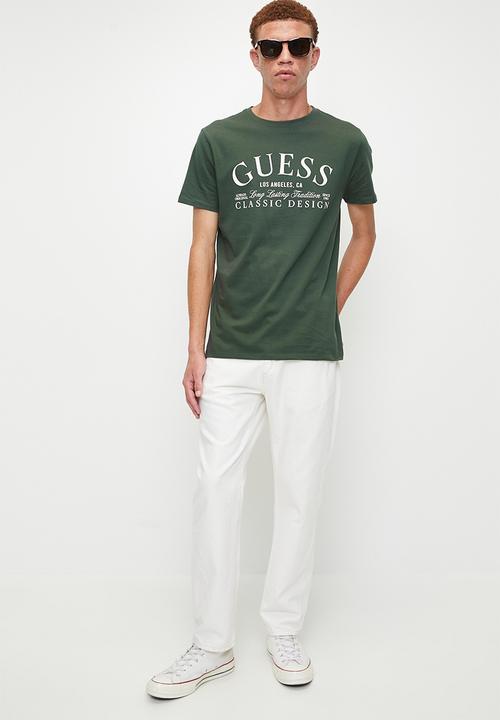 GUESS - Short sleeve guess classic tee - jungle green