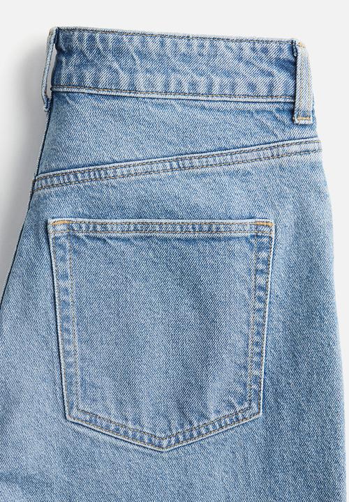 H&M - Slim mom high ankle jeans - light denim blue 